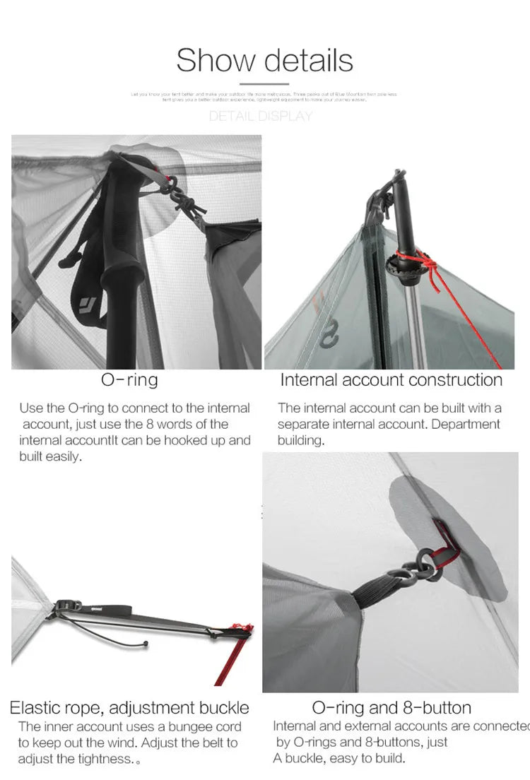 FLAME’S CREED Lanshan 1 Ultralight Tent – 1 Person 15D Silnylon Backpacking Shelter (4-Season, Double Layer) Trekker Essentials