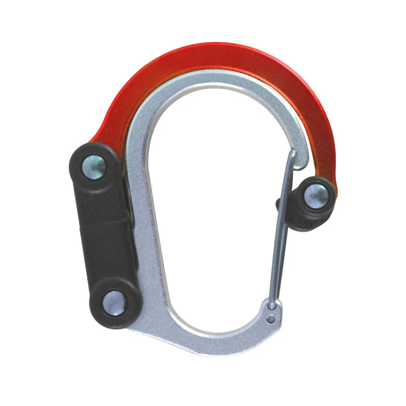 Multifunctional Hybrid Gear Clip Carabiner 360 Degree Rotating Hook Strong Buckle Camping Hiking Travel Backpack Outdoor Gadget Trekker Essentials