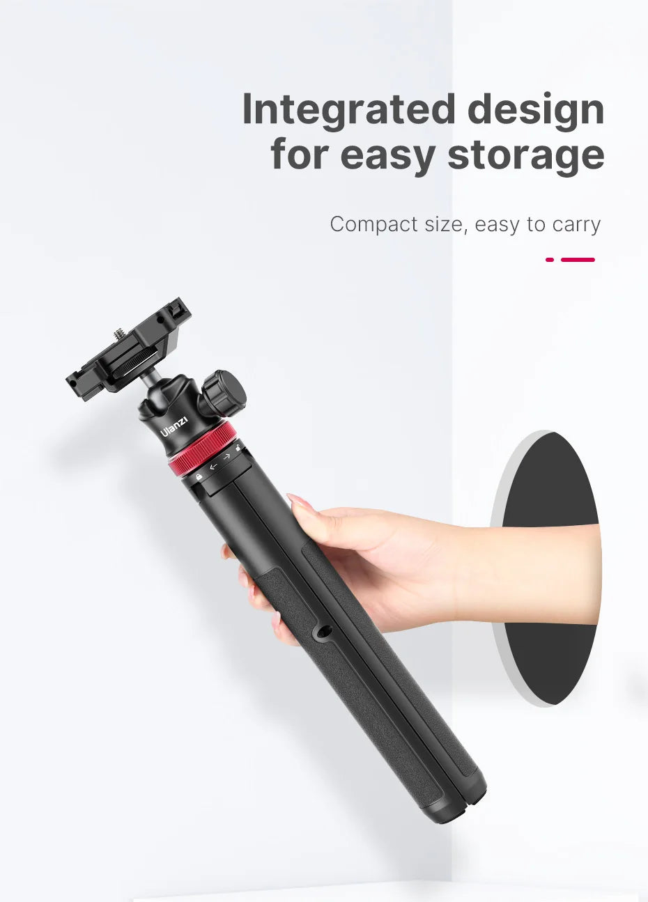 Extendable Vlog Tripod Stand with Phone Mount – 42" for DSLR, Smartphone, GoPro