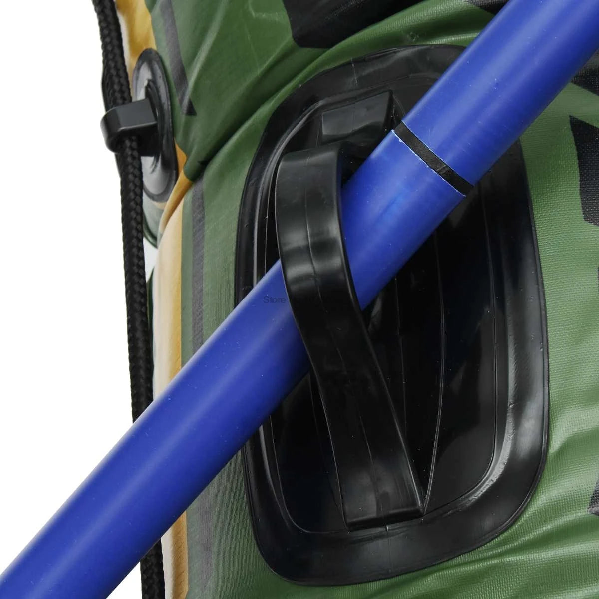 Inflatable Fishing Boat with Rod Holders: 200kg Capacity, 3-Person Raft for Lakes & Rivers