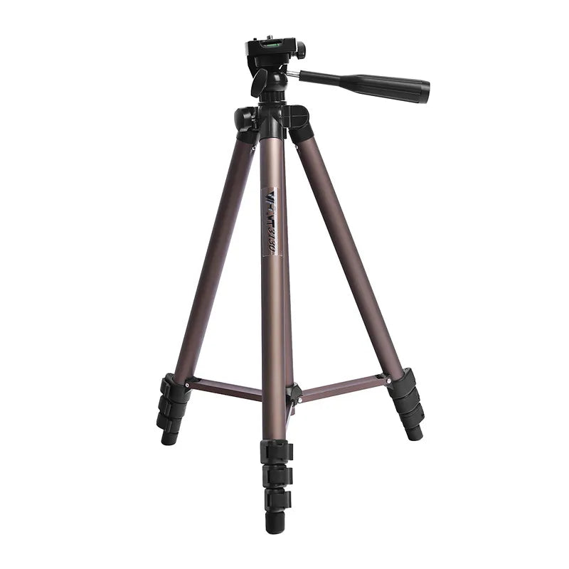 Professional Aluminum Tripod WT3130 - 126cm Camera Stand with Phone Holder for DSLR/Smartphone/Mirrorless (2.5kg Load, 540g Weight)