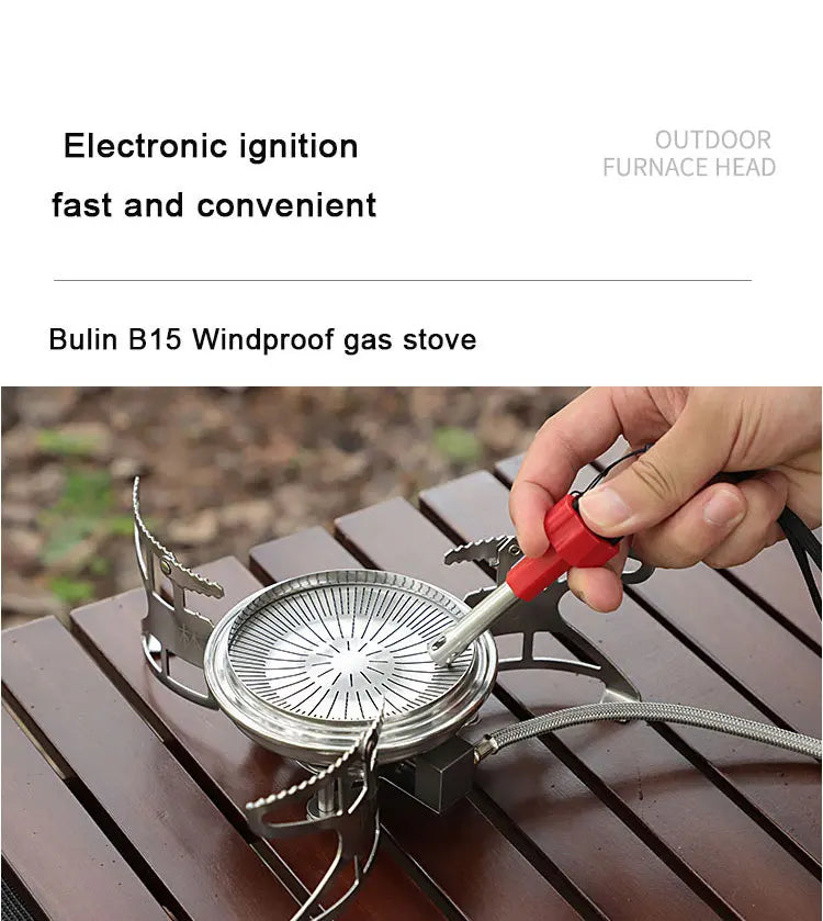 3800W Windproof Portable Gas Stove for Camping & High-Altitude Cooking