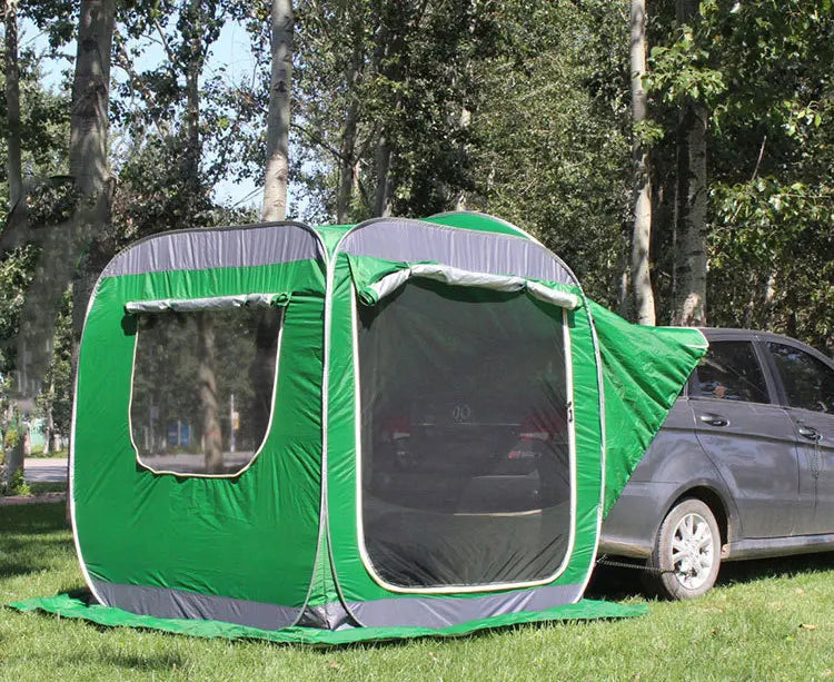 SUV Car Rear Tent – Waterproof Trunk Camping Tent with Awning for Family Outdoor Travel (5–8 Person) Trekker Essentials