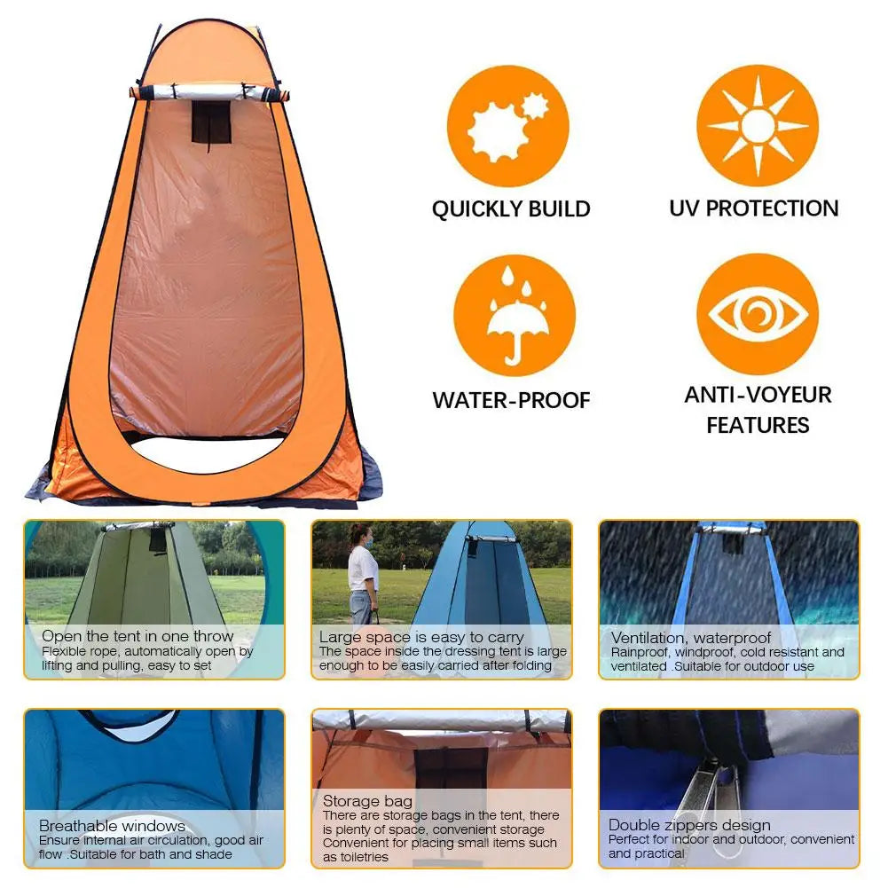 Pop-Up Outdoor Privacy Tent – Instant Waterproof Shower & Changing Shelter