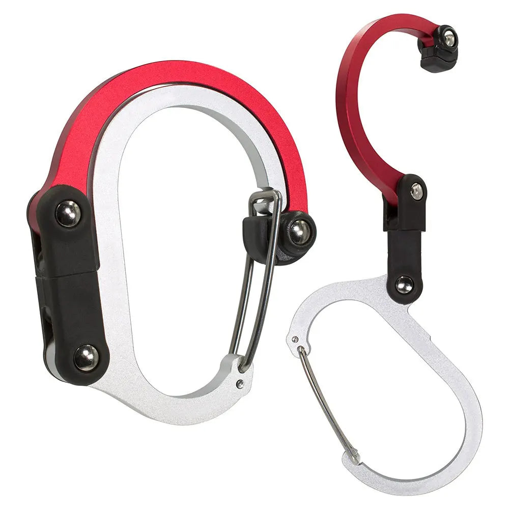 Multifunctional Hybrid Gear Clip Carabiner 360 Degree Rotating Hook Strong Buckle Camping Hiking Travel Backpack Outdoor Gadget Trekker Essentials