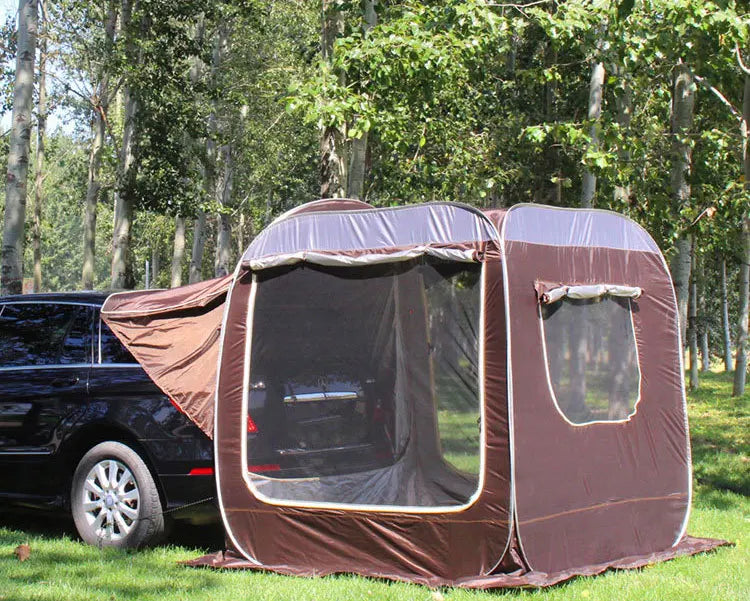 SUV Car Rear Tent – Waterproof Trunk Camping Tent with Awning for Family Outdoor Travel (5–8 Person) Trekker Essentials