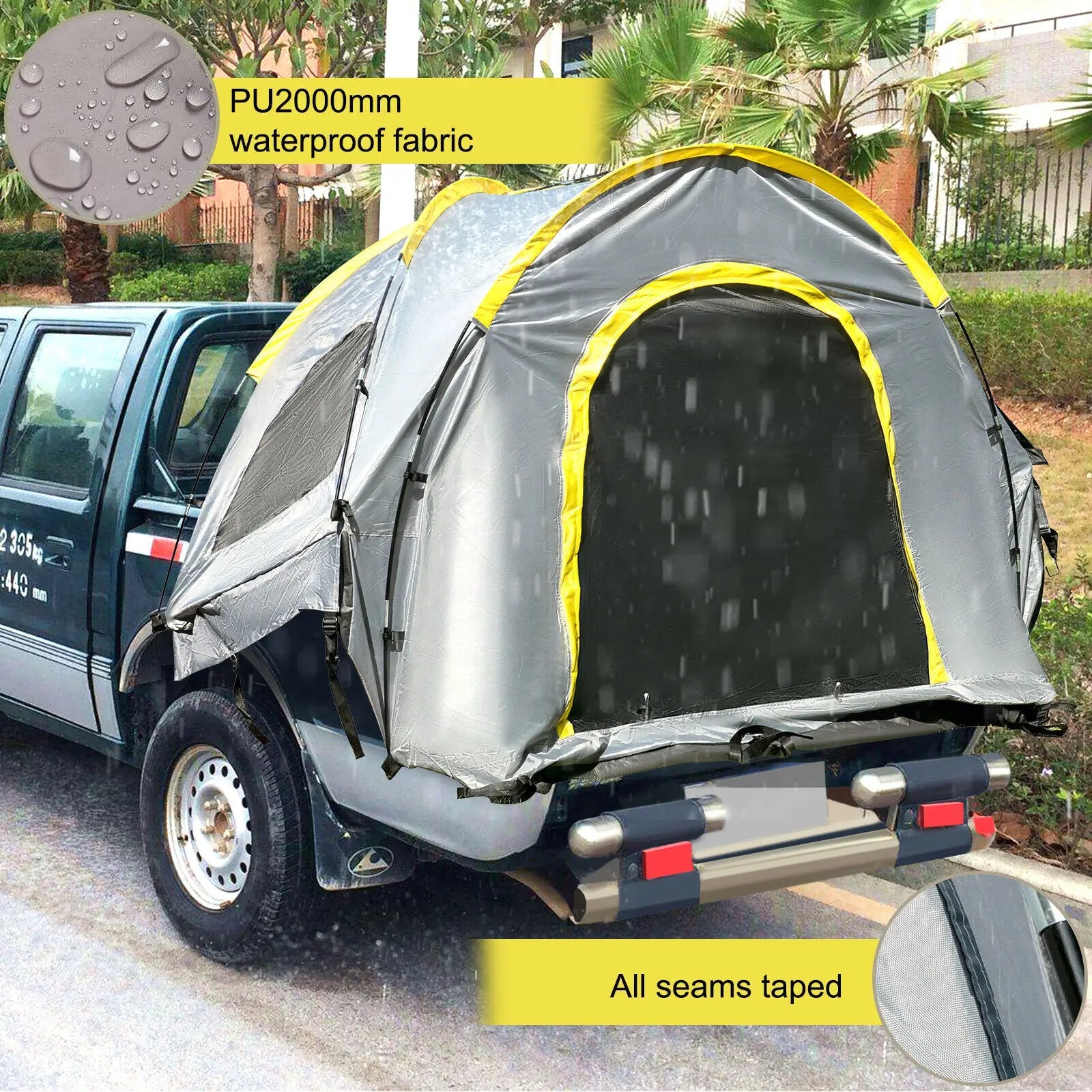 Waterproof Truck Bed Tent (5–8 FT) – 2 Person Pickup Camping Tent for Outdoor Travel & Overlanding Trekker Essentials