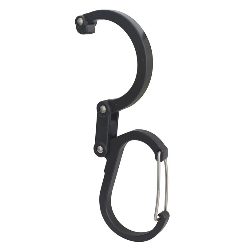 Multifunctional Hybrid Gear Clip Carabiner 360 Degree Rotating Hook Strong Buckle Camping Hiking Travel Backpack Outdoor Gadget Trekker Essentials