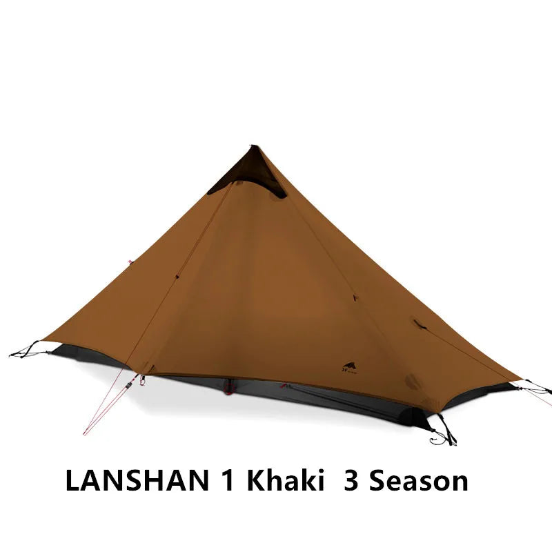 FLAME’S CREED Lanshan 1 Ultralight Tent – 1 Person 15D Silnylon Backpacking Shelter (4-Season, Double Layer) Trekker Essentials