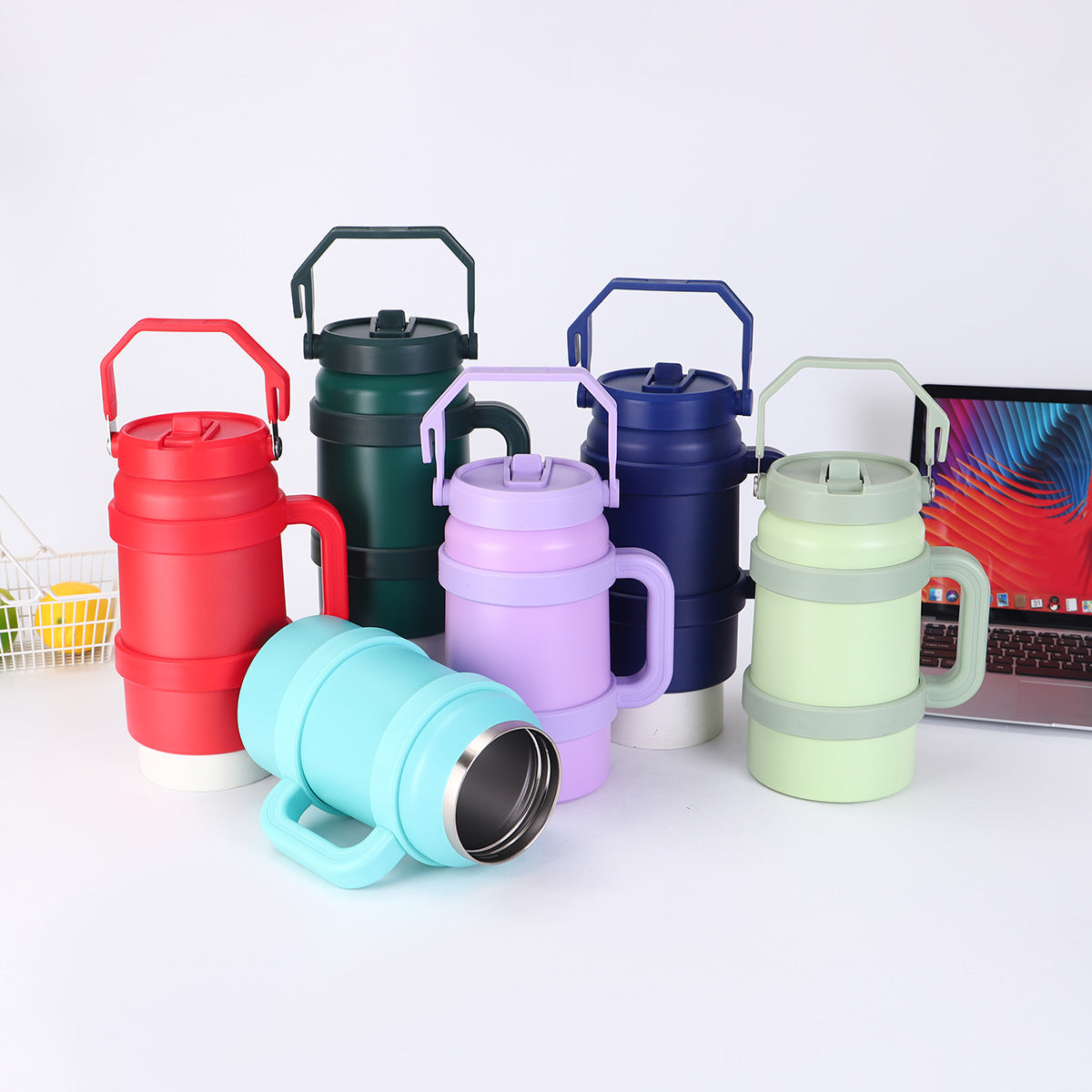 1.2L/1.9L Stainless Steel Thermal Tumbler | 48-Hour Vacuum Insulated Sports Water Bottle for Outdoor Use
