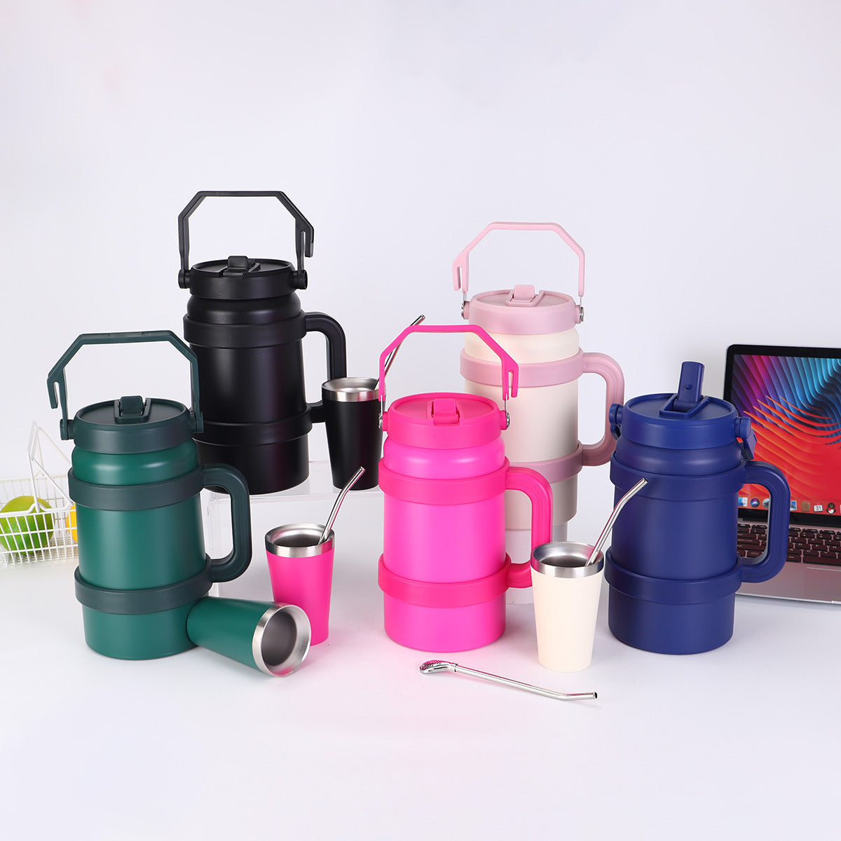 1.2L/1.9L Stainless Steel Thermal Tumbler | 48-Hour Vacuum Insulated Sports Water Bottle for Outdoor Use