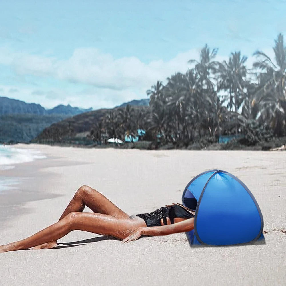 Head Tent Mini Portable Sun Shelter Pop-Ups Beach Tent Summer Beach Mini Sunbathing Head Tent Face Tent for Seasides Beach Trekker Essentials