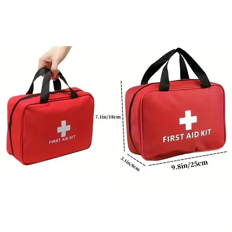 184pcs First Aid Kit, Multi-purpose Emergency Medical Supplies Portable Medical Bag, For Outdoor Hiking, Camping And More Rescue Trekker Essentials