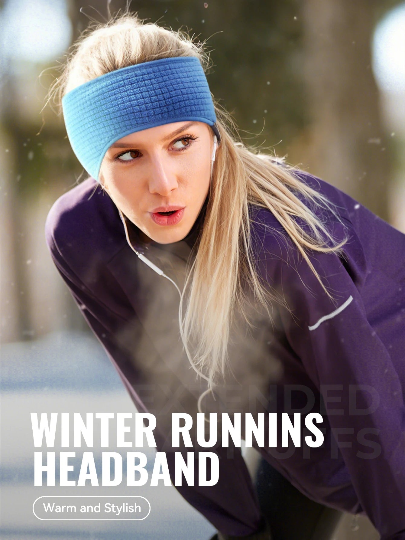 Thermal Fleece Ear Warmer Headband – Running Cycling Ski Windproof Sport Band