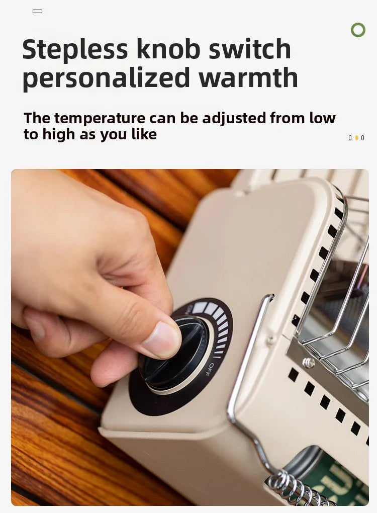 Portable 1200W Outdoor Gas Heater Stove – Smokeless Camping & Picnic Heater