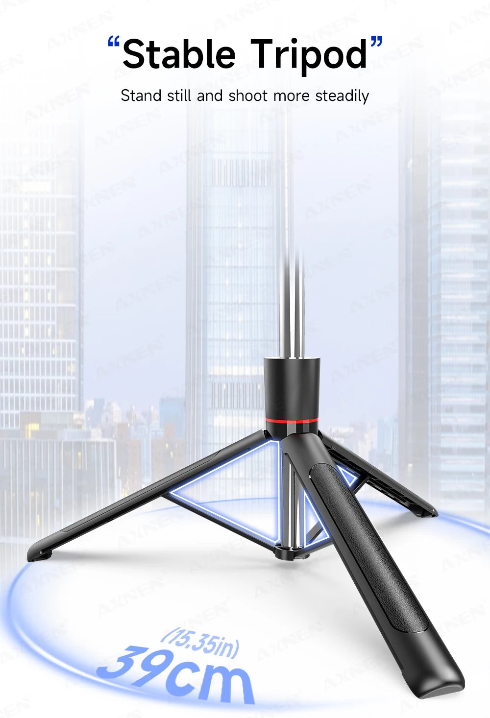 F16 Selfie Stick Tripod with 1708mm Long 8-Section Pole, Bluetooth Remote, 360° Rotation, 1/4 Interface, for Phone Camera Vlog Trekker Essentials