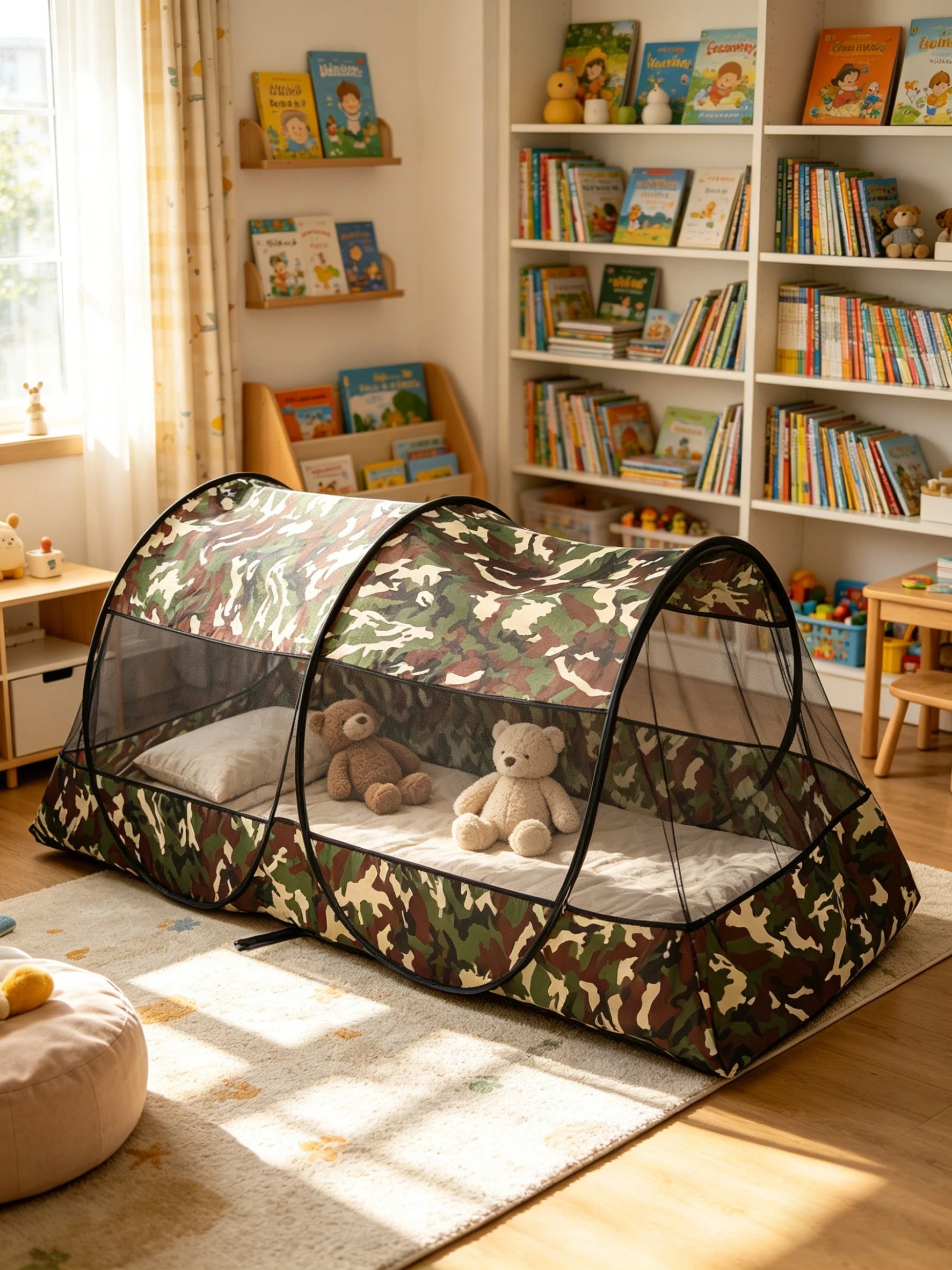 Pop-Up Mosquito Net Camping Tent – 2-Person Insect-Proof Shelter for Outdoor Travel & Cycling Trekker Essentials
