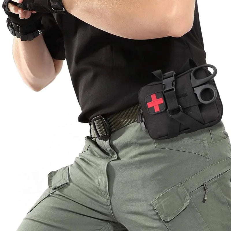 Upgrade Tactical EMT Pouch Rip Away Molle Medical kit IFAK Tear-Away First Aid Kit Travel Outdoor Hiking mergency Survival Bag Trekker Essentials