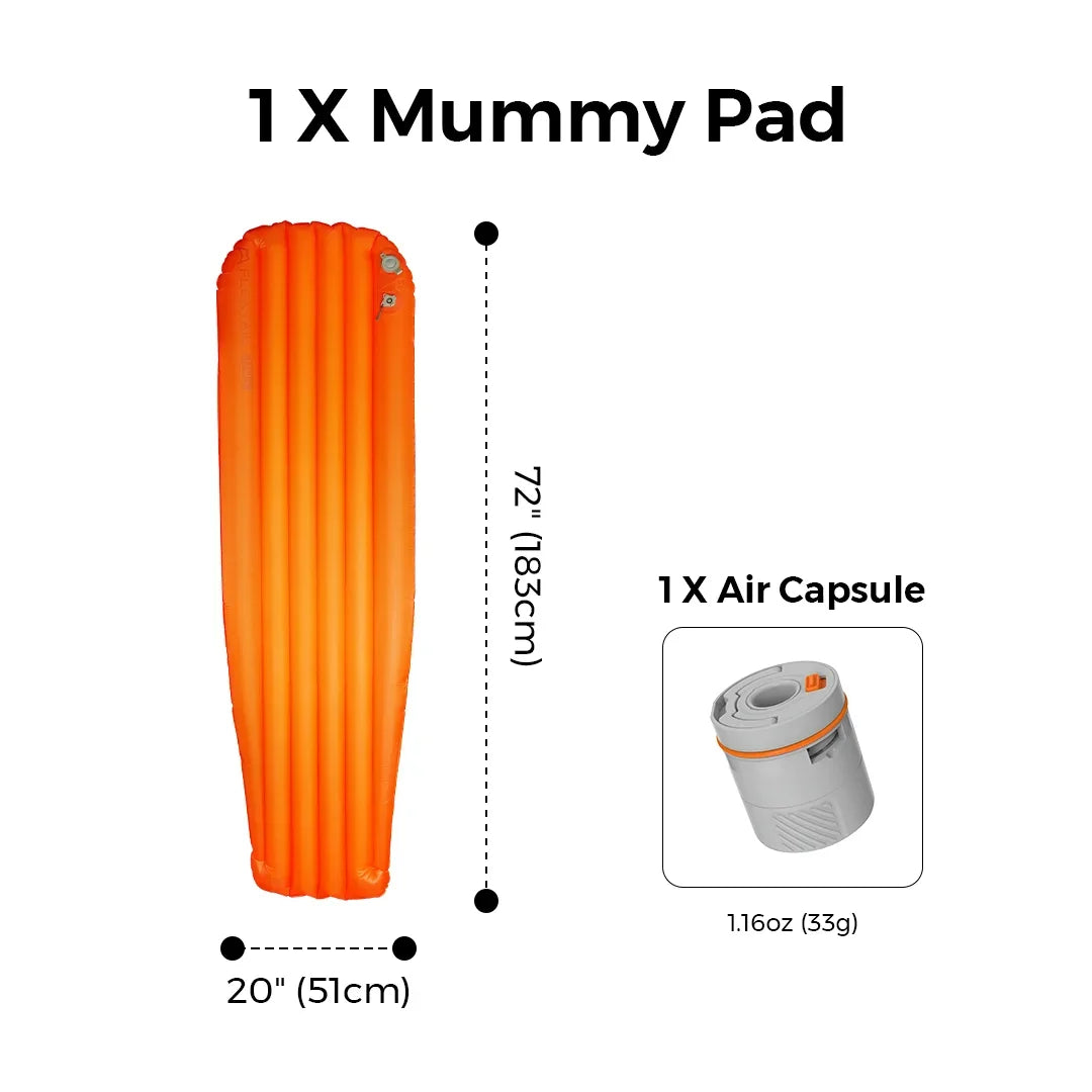 FLEXTAIL Insulated Sleeping Pad – Ultralight Inflatable Camping Mattress (Zero & Tiny Series) Trekker Essentials