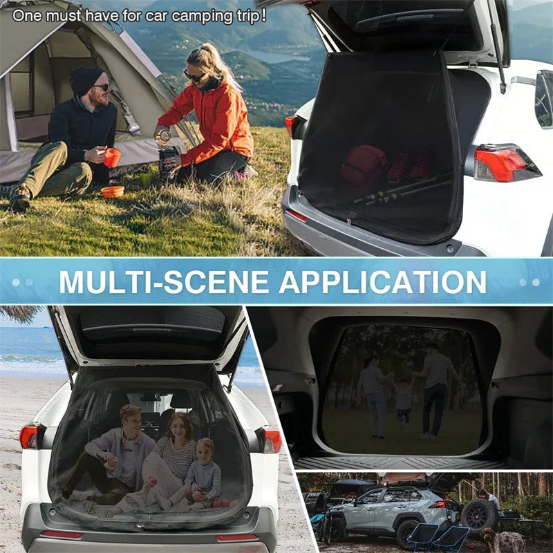 Magnetic trunk mesh breathable, mosquito resistant, environmentally friendly mesh curtains SUV tailgate mosquito net RV Summer Trekker Essentials
