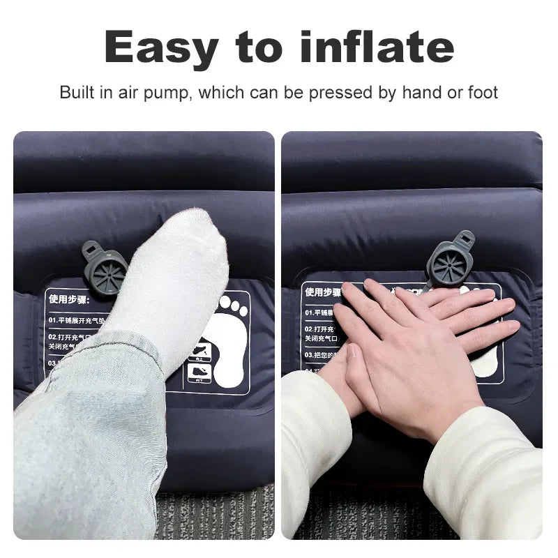 Outdoor Thicken Camping Mattress Ultralight Self-inflating Air Mattress Built-in Inflator Pump For Travel Hiking Fishing Trekker Essentials