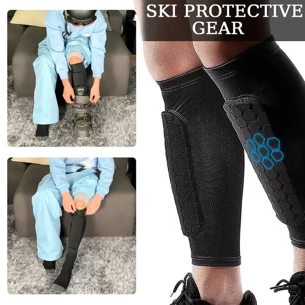 EVA Honeycomb-Padded Shin Sleeves, M–XL – One Pair