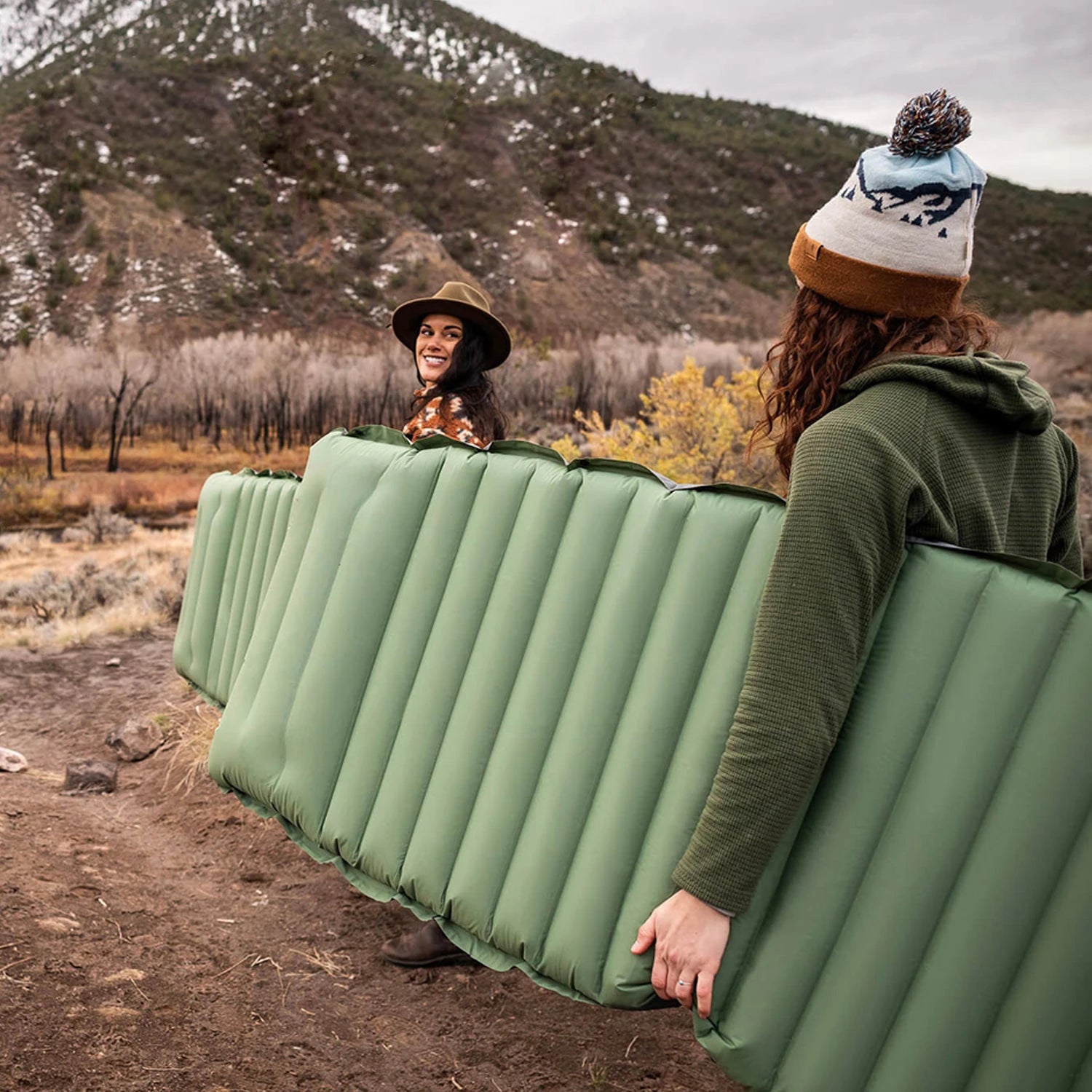 Ultra-Light 10cm TPU Inflatable Camping Pad with Built-In Pump