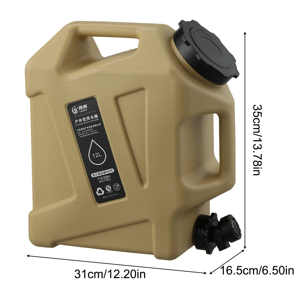Large-Capacity Portable Water Container with Faucet for Camping and Outdoor Adventures