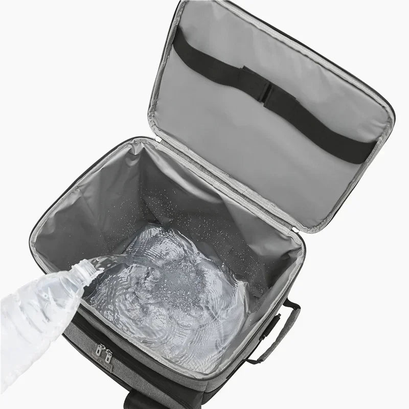Cooler with Wheels and Handle Removable Wheels Insulated Portable Rolling Cooler Bag for Camping Hiking BBQ Summer Beach Travel