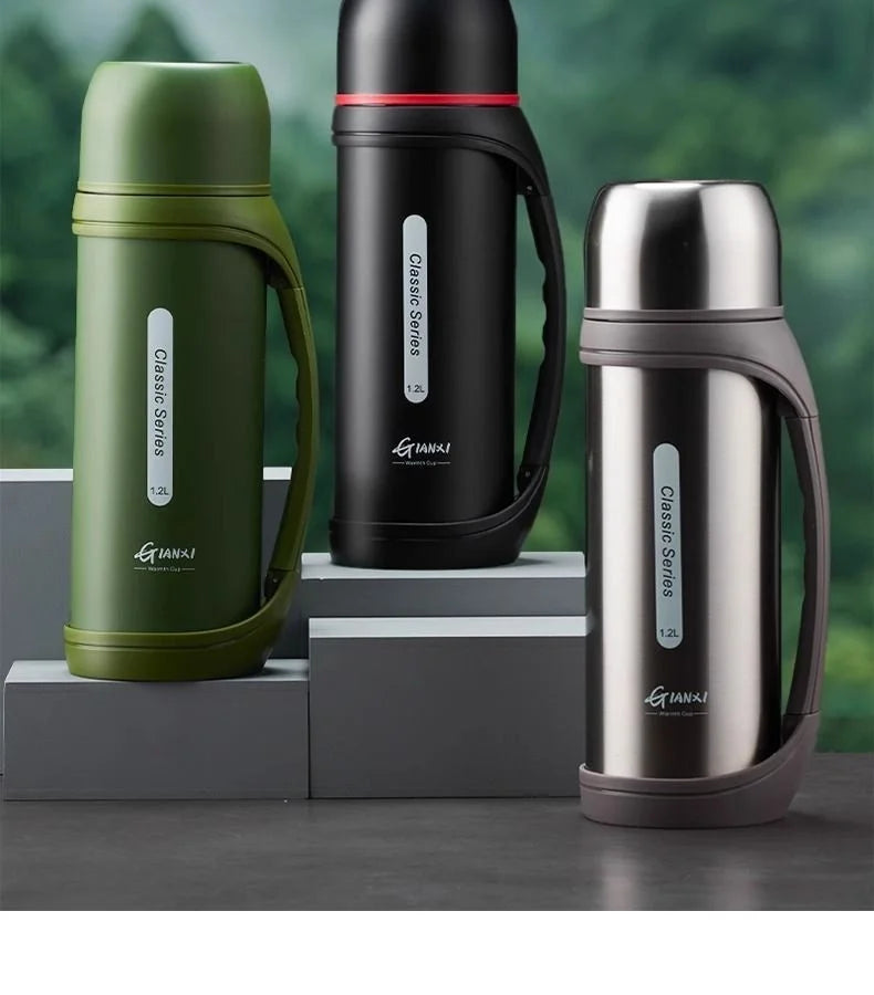 Large Capacity Camping Thermos | 2-in-1 Outdoor Travel Kettle & Cold Pot for Coffee & Hydration