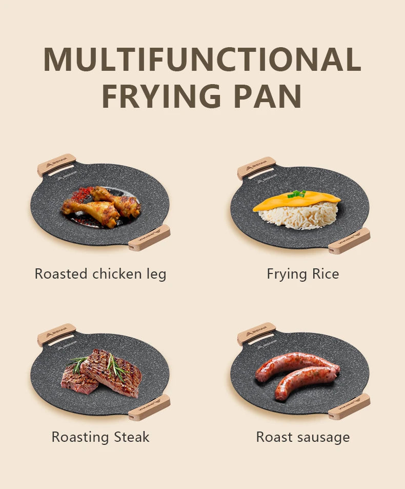 30CM Non-Stick BBQ Grill Pan – Portable Outdoor Camping Grill Plate for Stovetop & Barbecue Cooking Trekker Essentials