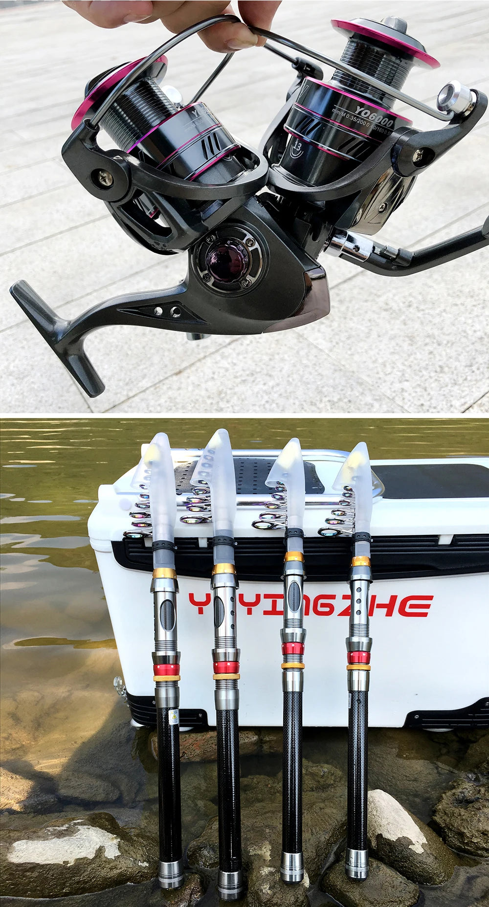 1.8-3.6m Carbon Fiber Fishing Rod And Reel Combo Super Hard Telescopic Fishing Pole Spinning Reel Kit Max Resistance 3-8kg Pesca Trekker Essentials
