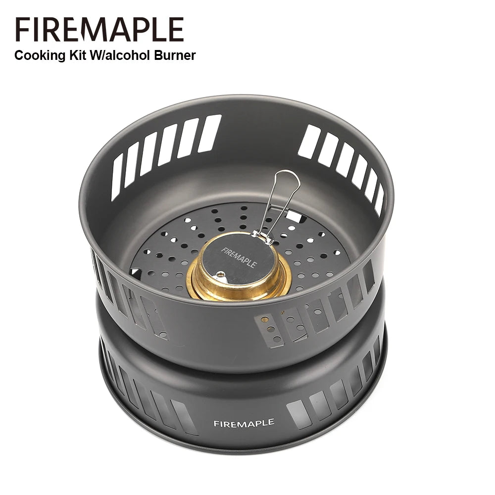 Ultralight Camping Cookware Set with Gas Burner – 5+ Person Aluminum Alloy Pot System for Hiking, Backpacking & Picnics