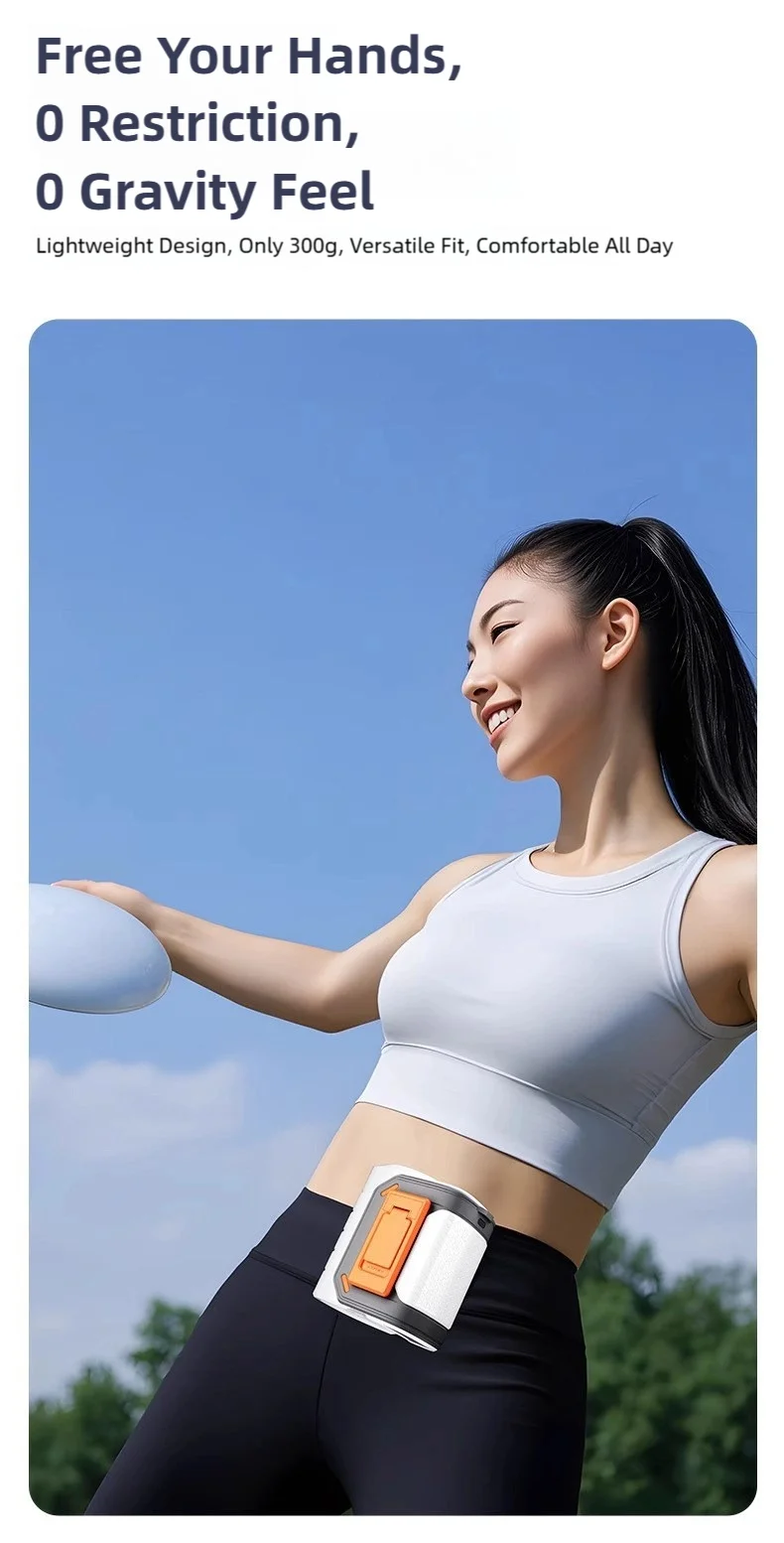 TINSOL New Portable Waist Fan with USB Charging Long Battery Life and Clamp Design for Outdoor Construction and Summer Use Trekker Essentials