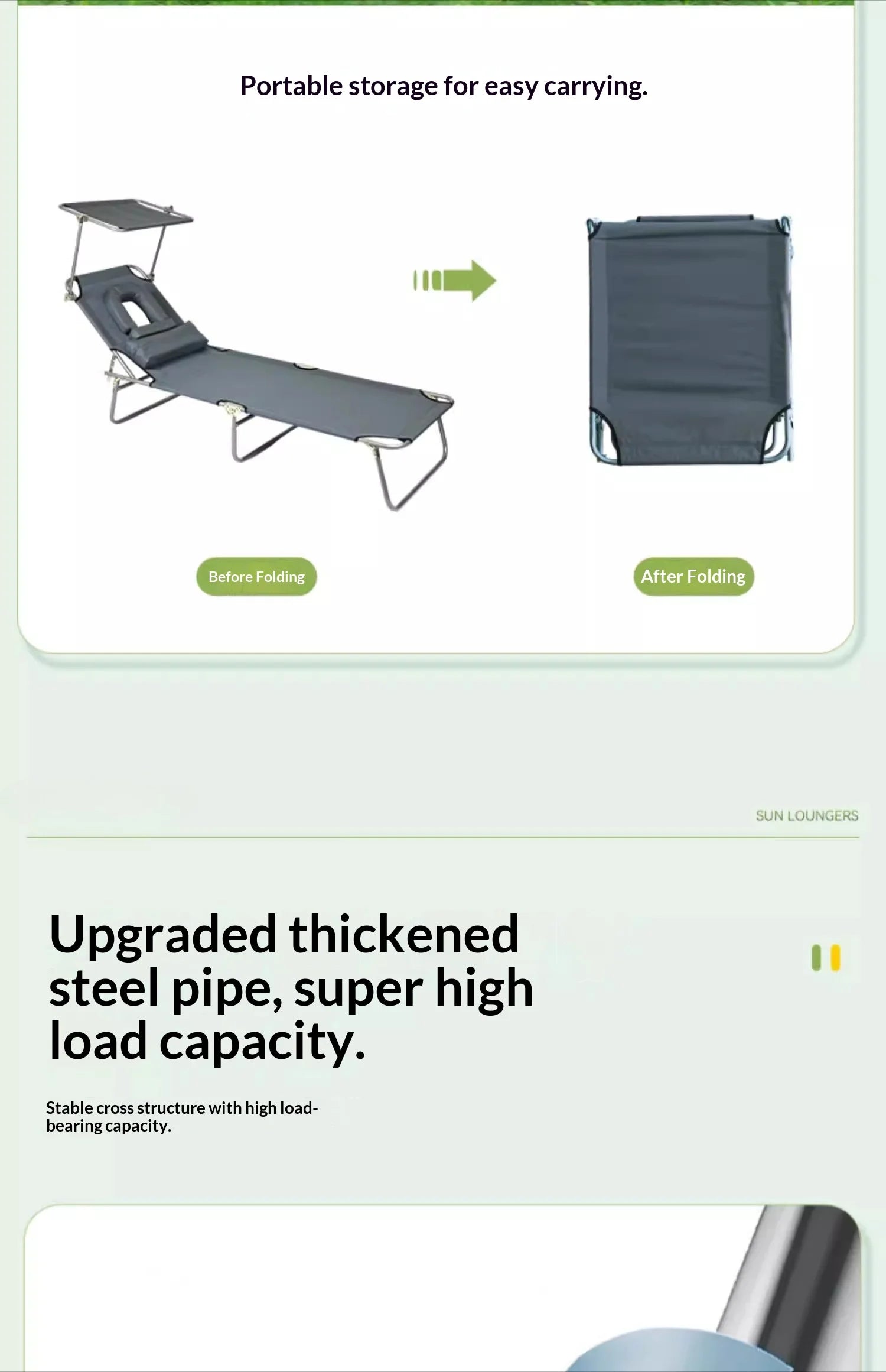 Lightweight Foldable Camping Cot Portable Aluminum Frame Elevated Bed Easy Setup Heavy Duty Single Outdoor Backpacking Camp Bed