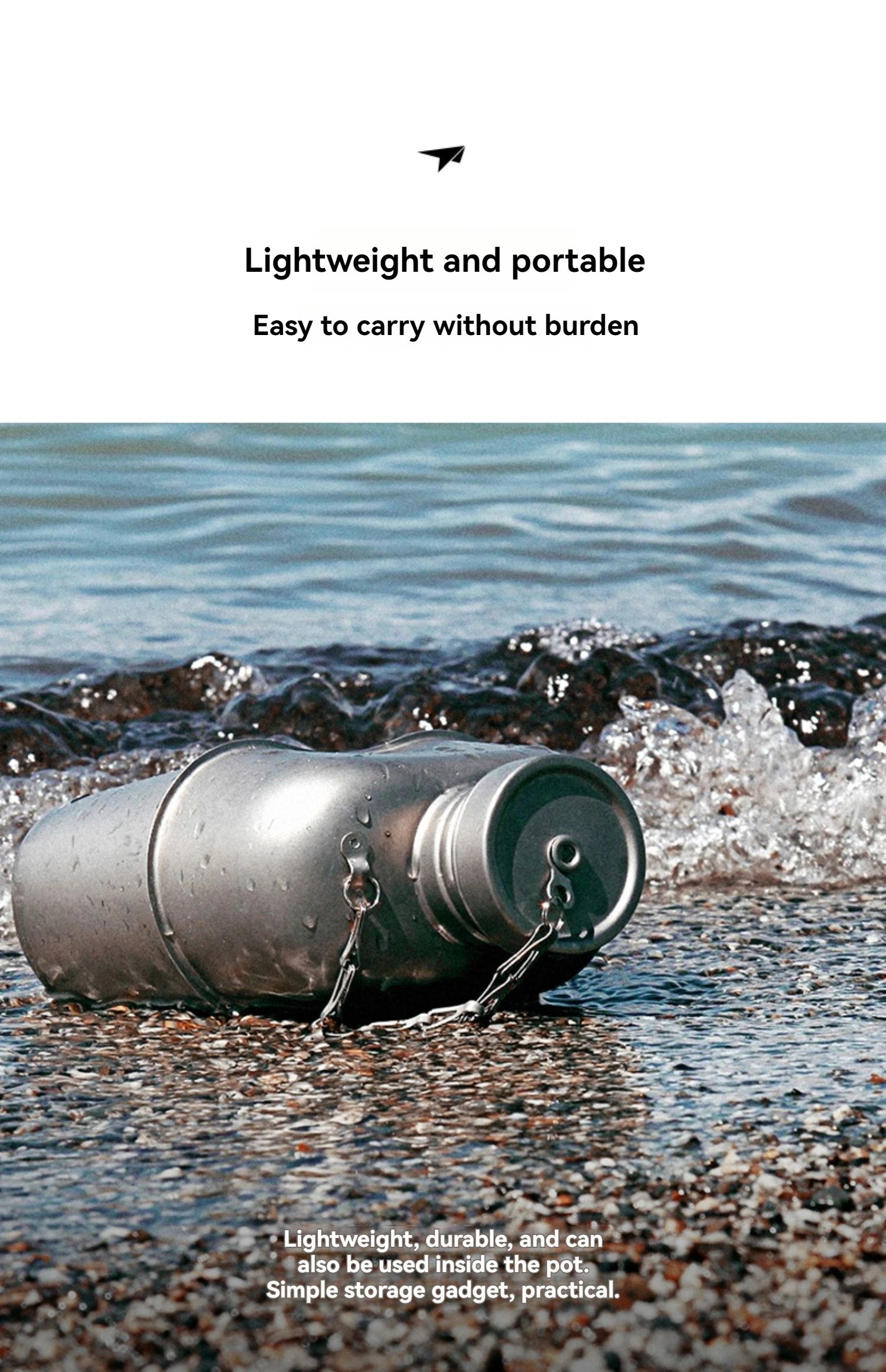 Keith Ti3060 Pure Titanium Canteen Mess Kit – Ultralight Camping Water Bottle & Cup Set with Carrying Pouch