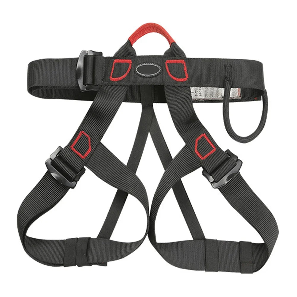 Professional Rock Climbing Harness - Adjustable Half Body Safety Belt for Mountaineering & Aerial Work