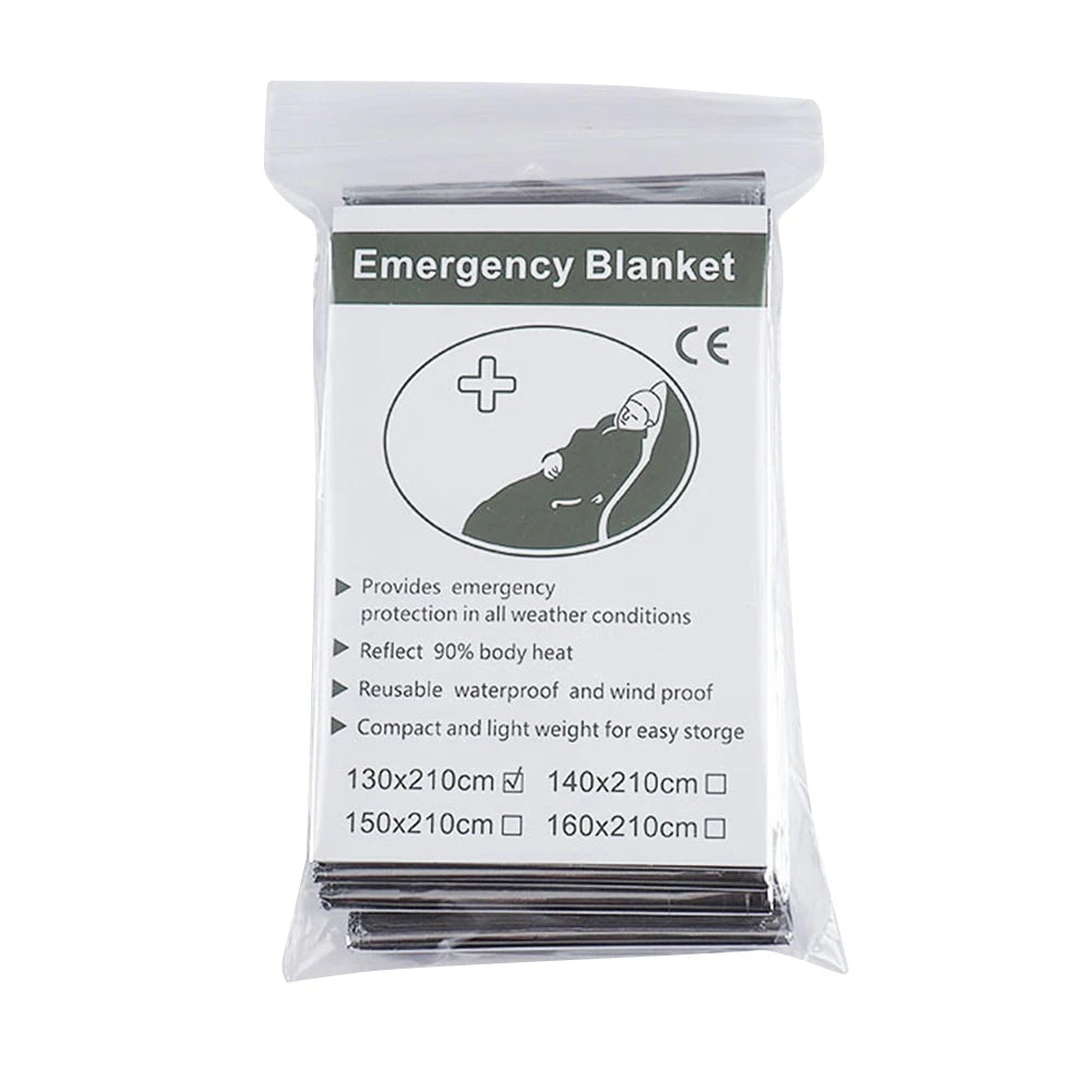 30-1PCS Emergency Rescue Blanket Outdoor Survive First Aid survival blanket Military Rescue Kit Rescue Foil Thermal Blanket ﻿ Trekker Essentials