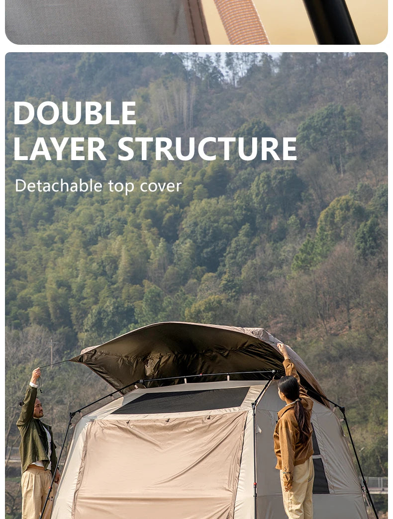 Automatic Camping Tent for 3–4 Persons – Waterproof Family Tent with One-Touch Setup & Canopy Trekker Essentials