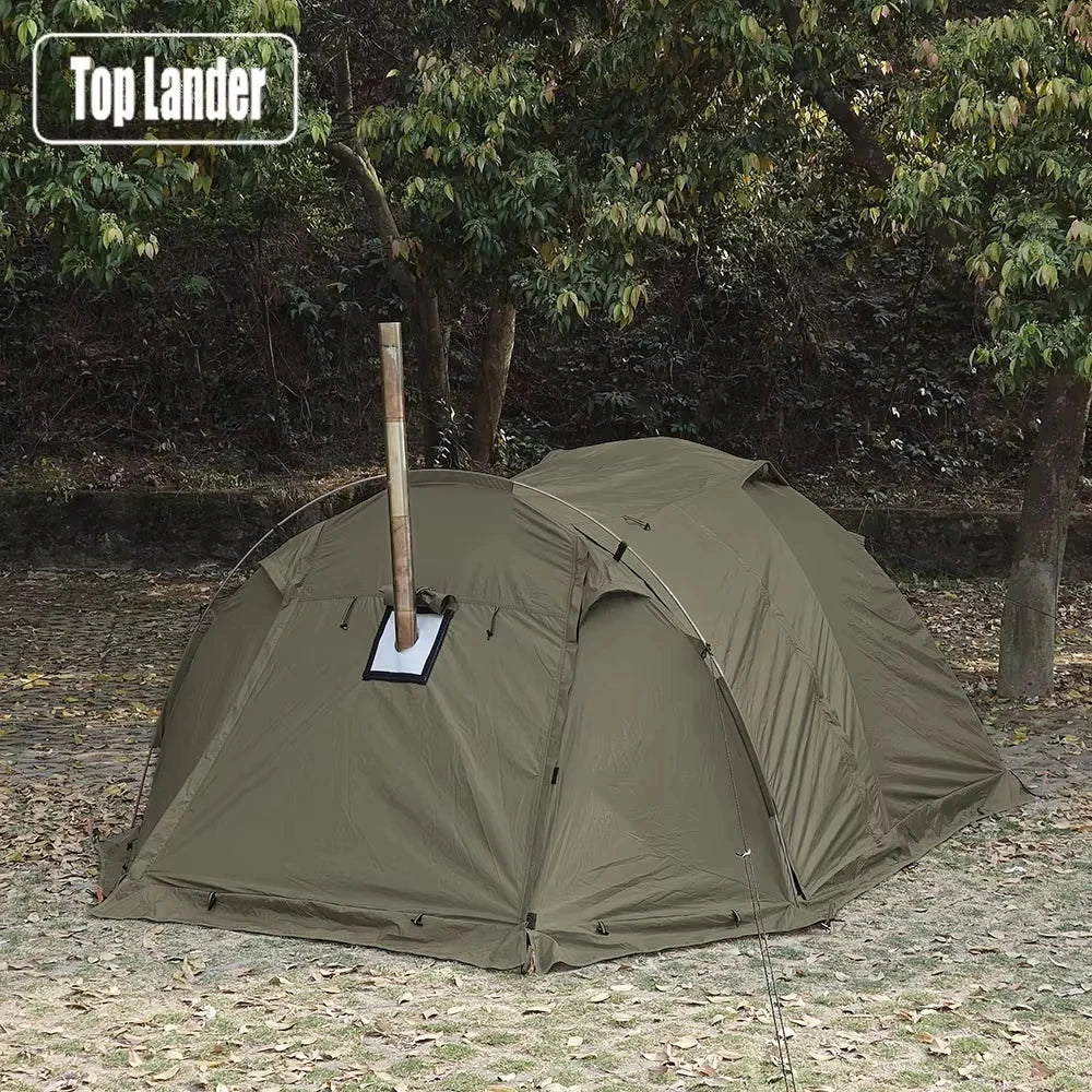 2 Person Hot Tent with Stove Jack – 4 Season Waterproof Camping Tent w – Trekker Essentials