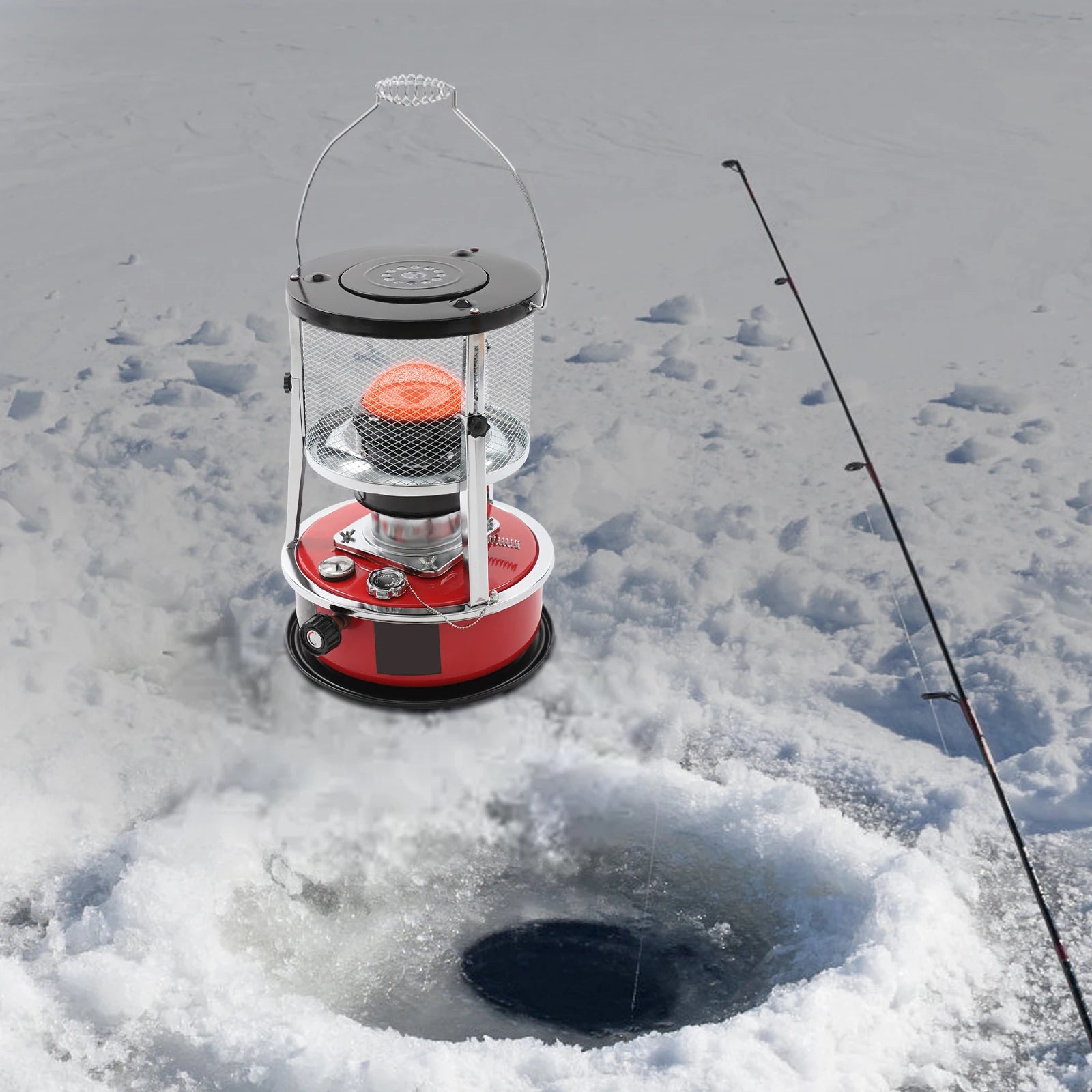 Portable Kerosene Heater with Adjustable Height, 5.2L Tank & 8000 BTU Output for Outdoor and Indoor Use