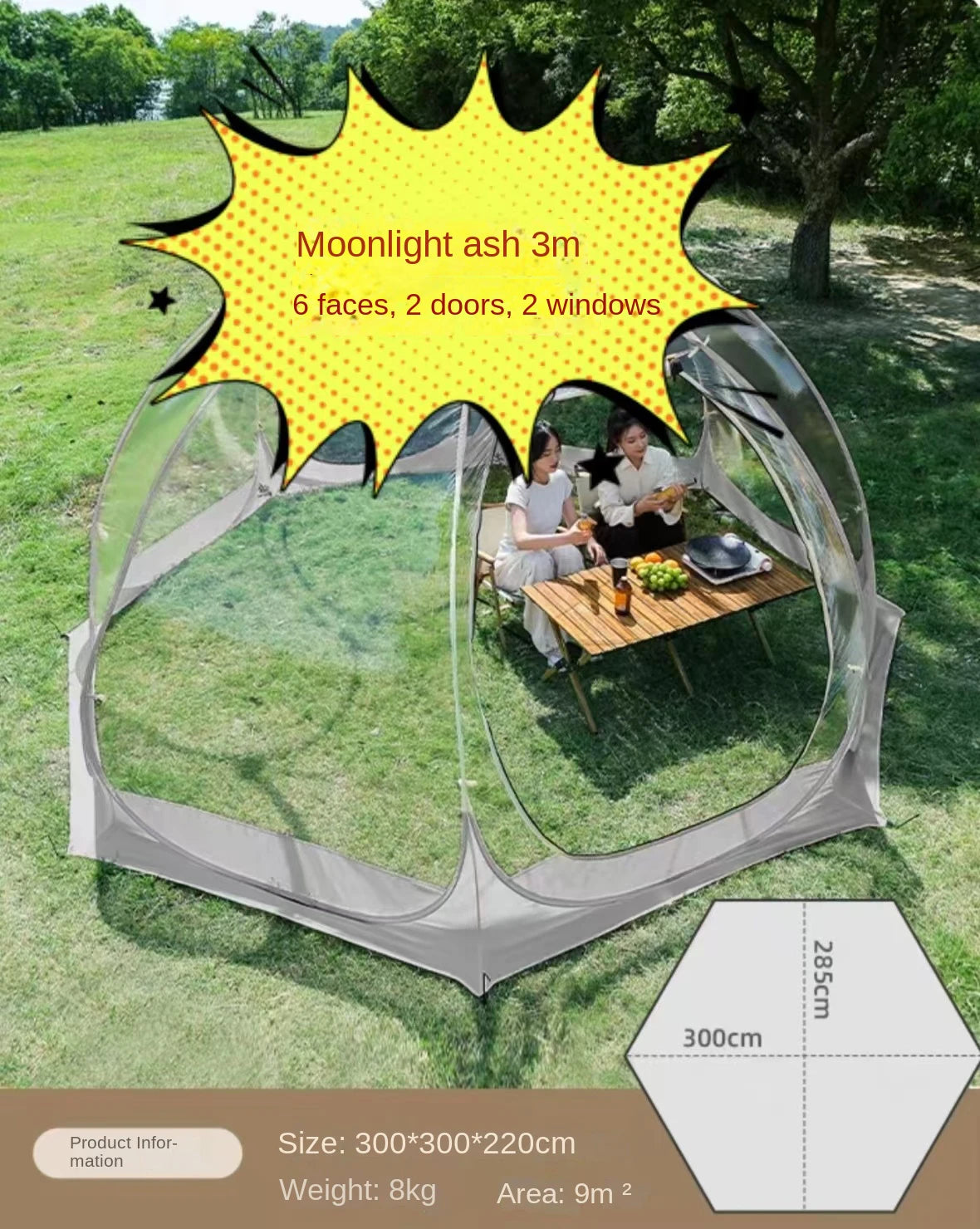 Transparent Bubble Tent – Starry Sky Camping Dome for Glamping, Patio & Outdoor Events (5–8 Persons) Trekker Essentials