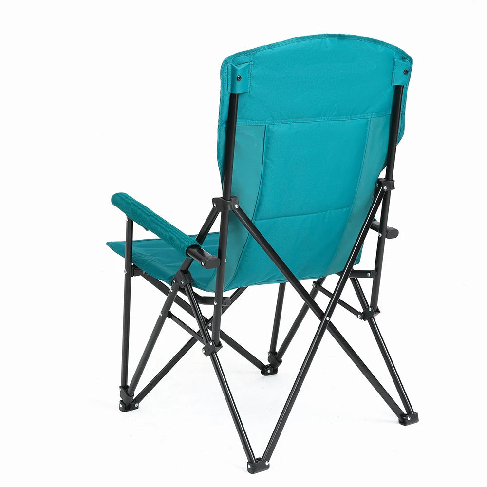 Outdoor Camping Chair, Portable Folding Lounge Moon Chair With Armrests, Drink Holder & Backrest For Outdoor Fishing Camping Trekker Essentials