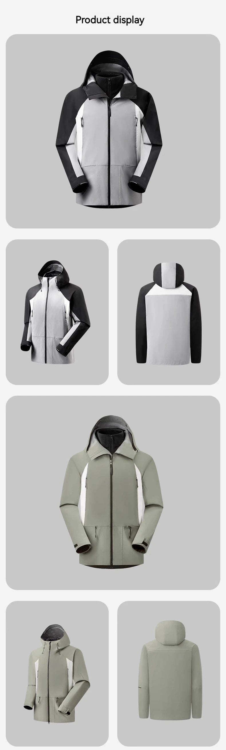 Naturehike Waterproof Hooded Jacket Hiking Hardshell Coat Camping Windbreaker Fishing Raincoat Patchwork Outer Protective Layer Trekker Essentials