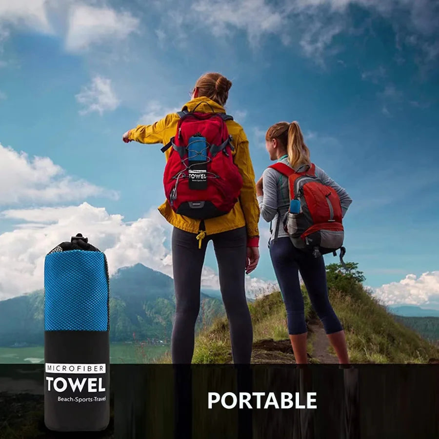 Quick-Dry Sports Towel 40x80cm - Ultra Absorbent Microfiber Towel for Camping, Gym, Yoga, Beach & Outdoor Activities