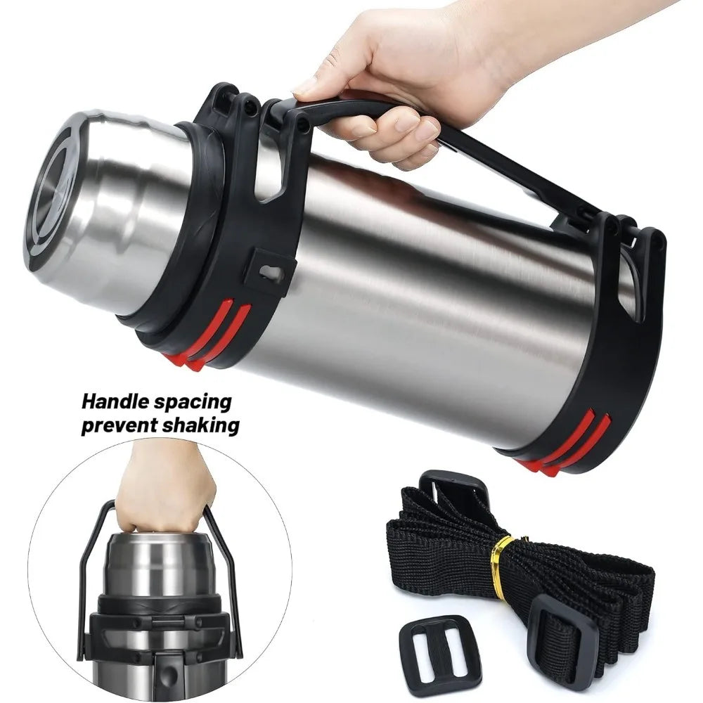 Large Capacity Stainless Steel Thermos | Vacuum Insulated Water Bottle for Outdoor Travel & Sports