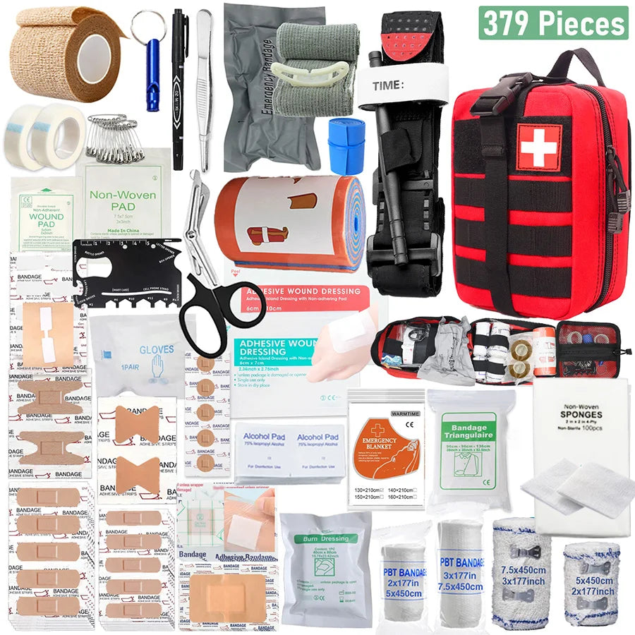 379-Piece First Aid Kit – Portable Emergency Medical Bag for Home, Office, Travel & Outdoor Use Trekker Essentials