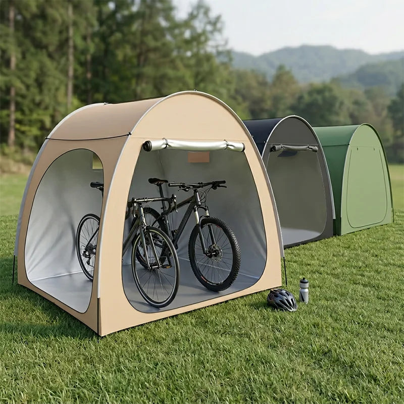 Portable Bike Shelter Storage Tent – Aluminum Alloy Frame, Oxford Fabric, Weatherproof Bicycle Cover Trekker Essentials