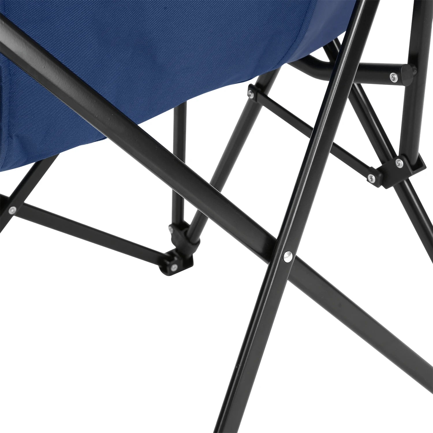 Outdoor Camping Chair, Portable Folding Lounge Moon Chair With Armrests, Drink Holder & Backrest For Outdoor Fishing Camping Trekker Essentials