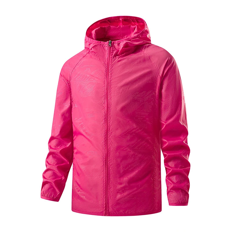 JNLN Men Women Hiking Jackets Waterproof Sun Protective Windbreaker Unisex Camping Climbing Outdoor Rain Coat Portable Clothes Trekker Essentials